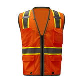 GSS orange safety vest 1702 front view
