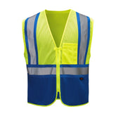 GSS Enhanced Visibility Multi-Color Vest with 2" Silver Reflective Tape and Multi Pockets - 3131/3143 Series