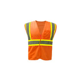 GSS Class 2 Fire Treated Hook & Loop Closure Vest with 2" Silver Reflective Tape and Multi Pockets - 3503/3504 Series