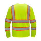 GSS Two-Tone Long Sleeve T-Shirt with Black Bottom, Contrasting Trim, and 1 Chest Pocket - 5013/5015