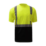 GSS Class 2 Safety T-Shirt with Black Bottom and 1 Chest Pocket - 5111/5112 Series