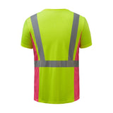 GSS Lady Short Sleeve T-Shirt with Contrasting Color and Stretchable Reflective Tape - 5125/5126