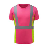GSS Lady Short Sleeve T-Shirt with Contrasting Color and Stretchable Reflective Tape - 5125/5126