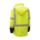 GSS Class 3 Premium Hooded Rain Jacket with Black Bottom and Multi Pockets - 6003/6004 Series