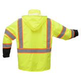 GSS Class 3 Premium Two Tone Hooded Rain Coat with Black Bottom and Multi Pockets - 6005/6007 Series