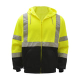 GSS Class 3 Zipper Front Hooded Sweatshirt with Black Bottom and 2 Pockets - 7003/7004 Series