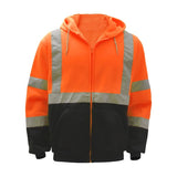 GSS Class 3 Zipper Front Hooded Sweatshirt with Black Bottom and 2 Pockets - 7003/7004 Series