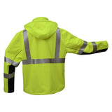 gss safety lime sweatshirt 7515 back view