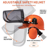 HiVisPro 9015-O Chainsaw Helmet with Face Shield and Ear Protection