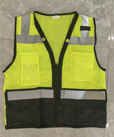 GLOWAVE Class 2 High Visibility Zipper Front Safety Vest With Reflective Strips, Meets ANSI/ISEA Standards