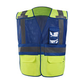 GSS Safety Vest 1813, lime with blue