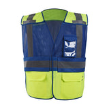 GSS Safety Vest 1813, lime with blue
