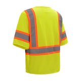 GSS Safety lime vest 2005, back view