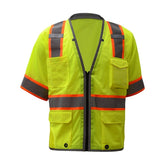 gss safety lime vest 2701 front view