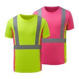 GSS Lady Short Sleeve T-Shirt with Contrasting Color and Stretchable Reflective Tape - 5125/5126