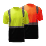 GSS Class 2 Safety T-Shirt with Black Bottom and 1 Chest Pocket - 5111/5112 Series