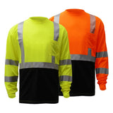 GSS Class 3 Long Sleeve T-Shirt with Black Bottom and 1 Chest Pocket - 5113/5114 Series