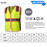 hivispro lime women safety vest v11091 size chart