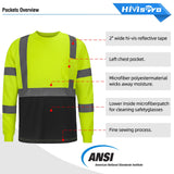Features and details of hivispro long sleeve shirts L32021