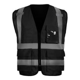Front view of the HivisPro V2073 high visibility safety vest in lime