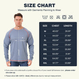 HivisPro FRL2011 flame resistant safety shirt size chart and model wearing the shirt
