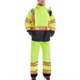 hivispro lime raincoat r1011 front view