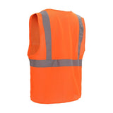 GSS Safety ansi class 2 orange safety vest 1002 back view