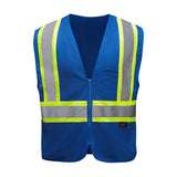 GSS Enhanced Visibility Multi-Color Vest with 2" Silver Reflective Tape and Multi Pockets - 3131/3143 Series
