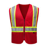 GSS Enhanced Visibility Multi-Color Vest with 2" Silver Reflective Tape and Multi Pockets - 3131/3143 Series