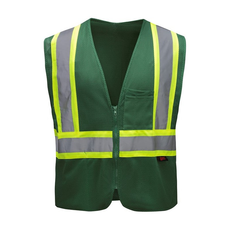 GSS Enhanced Visibility Multi-Color Vest with 2" Silver Reflective Tape and Multi Pockets - 3131/3143 Series