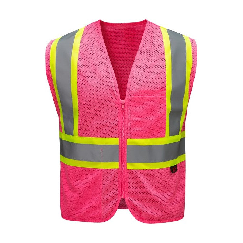 GSS Enhanced Visibility Multi-Color Vest with 2" Silver Reflective Tape and Multi Pockets - 3131/3143 Series