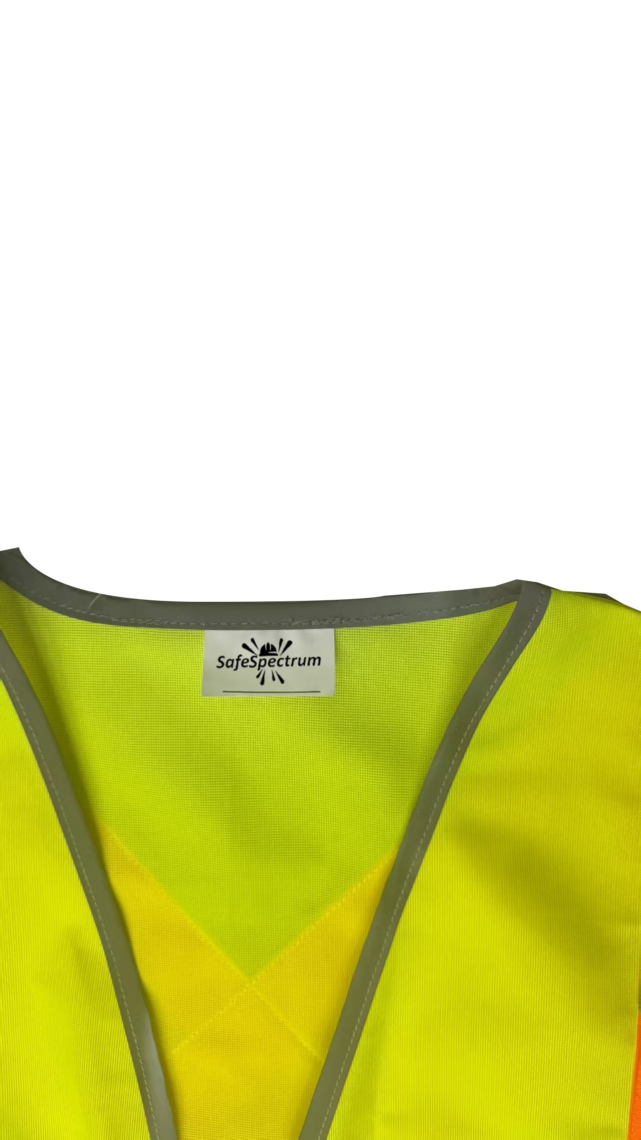 SafeSpectrum High Visibility Safety Vest, Neon Yellow, Reflective Strips, Multiple Pockets, Zipper Front, ANSI/ISEA Compliant