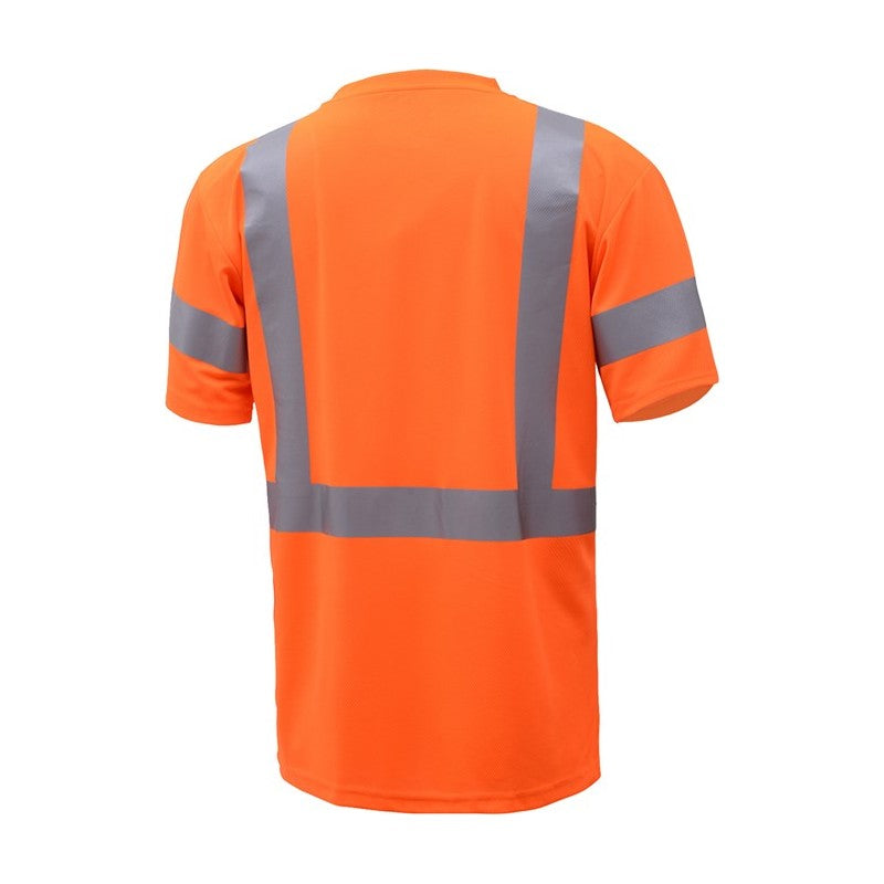 GSS Class 3 Moisture Wicking Short Sleeve Safety T-Shirt with 1 Chest Pocket - 5007/5008 Series