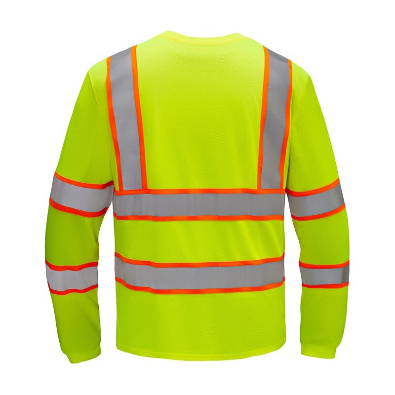 GSS Two Tone Long Sleeve T-Shirt with Black Bottom, Contrasting Trim, and 1 Chest Pocket - 5013/5015 Series