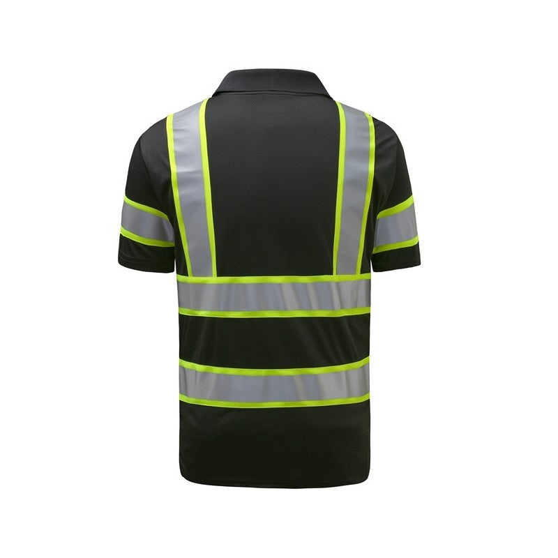 GSS Two Tone Short Sleeve Polo Shirt with Orange Contrasting Trim and 1 Chest Pocket - 5017/5019 Series