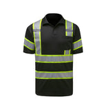 GSS Two Tone Short Sleeve Polo Shirt with Orange Contrasting Trim and 1 Chest Pocket - 5017/5019 Series