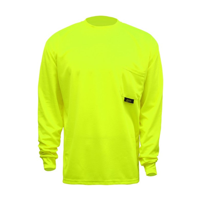 GSS Moisture Wicking Long Sleeve Safety T-Shirt with 1 Chest Pocket - 5503/5504 Series