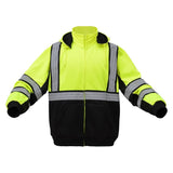 gss safety lime sweatshirt 7511 front view