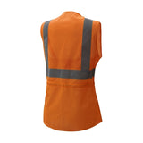 GSS Class 2 Lady Vest with 2" Silver Reflective Tape and 2 Slash Pockets - 7803/7804 Series