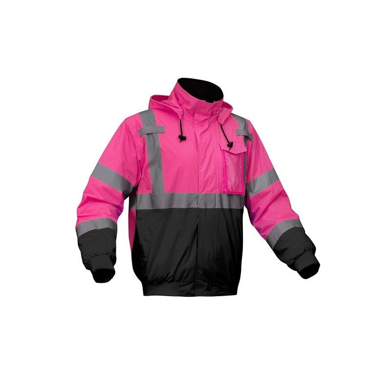 GSS Unisex Bomber Jacket with Pink Bottom and Multi Pockets - 8018/8019 Series