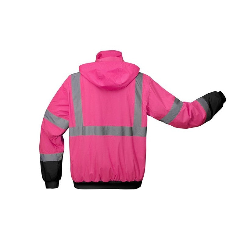 GSS Unisex Bomber Jacket with Pink Bottom and Multi Pockets - 8018/8019 Series