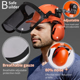 HiVisPro 9015-O Chainsaw Helmet with Face Shield and Ear Protection