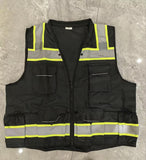 FLAMORO Class 2 High Visibility Zipper Front Safety Vest With Reflective Strips, Meets ANSI/ISEA Standards