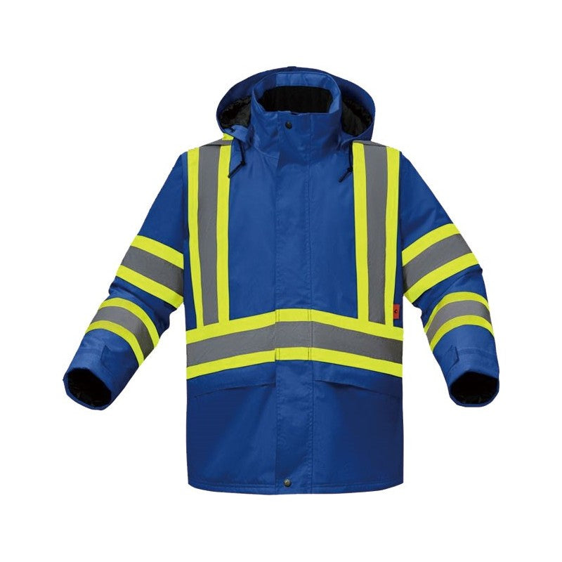 GSS FR Waterproof Flame Resistant Insulated Jacket with Detachable Hood and Two Lower Cargo Pockets - FR6010/FR6011 Series
