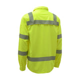 GSS class 3 long sleeve lime safety shirts SPF 50+, 7505 back view