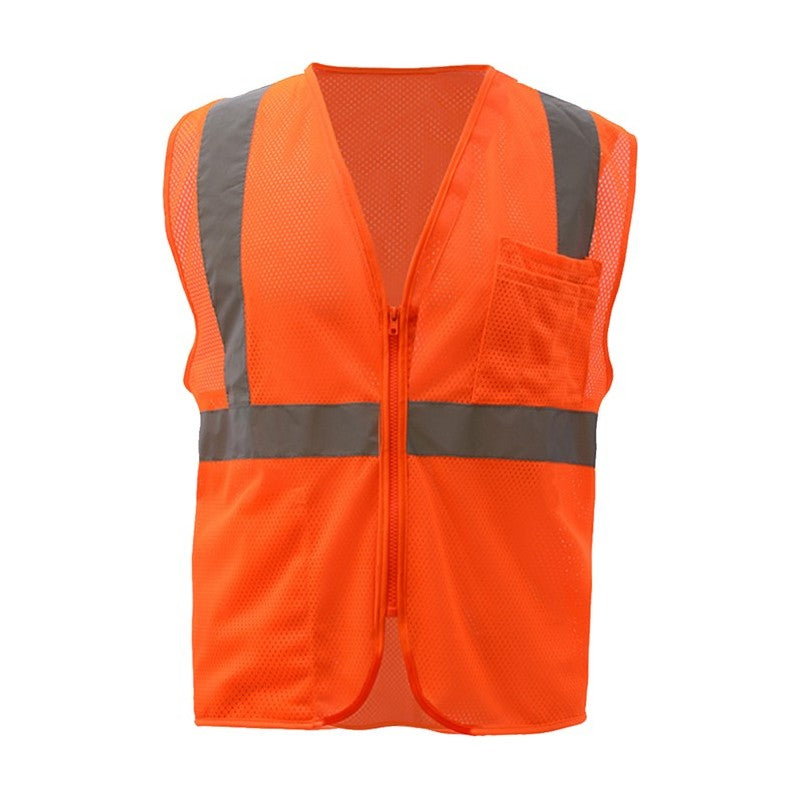 GSS Safety orange safety vest 1002 front view