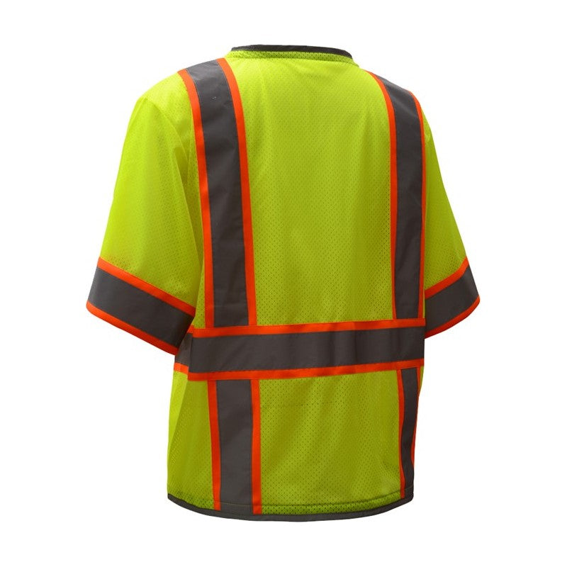 GSS Safety lime vest 2701 back view