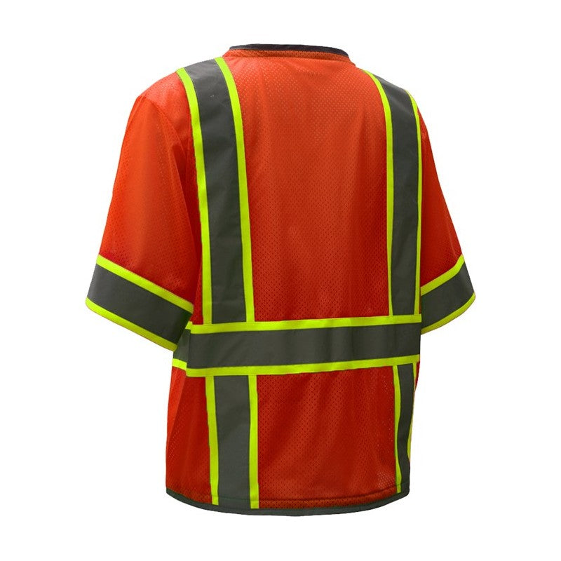 GSS Safety Orange hi vis vest 2702 back view