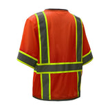GSS Safety Orange hi vis vest 2702 back view