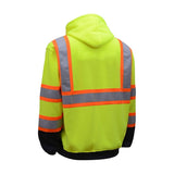 GSS Safety High-visibility safety sweatshirt with reflective stripes on a white background